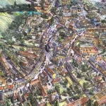 vue aérienne château de Cary