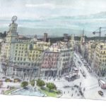 santi-salles.ilustracion-panoramica-plaza-catalunya-color-1024x321